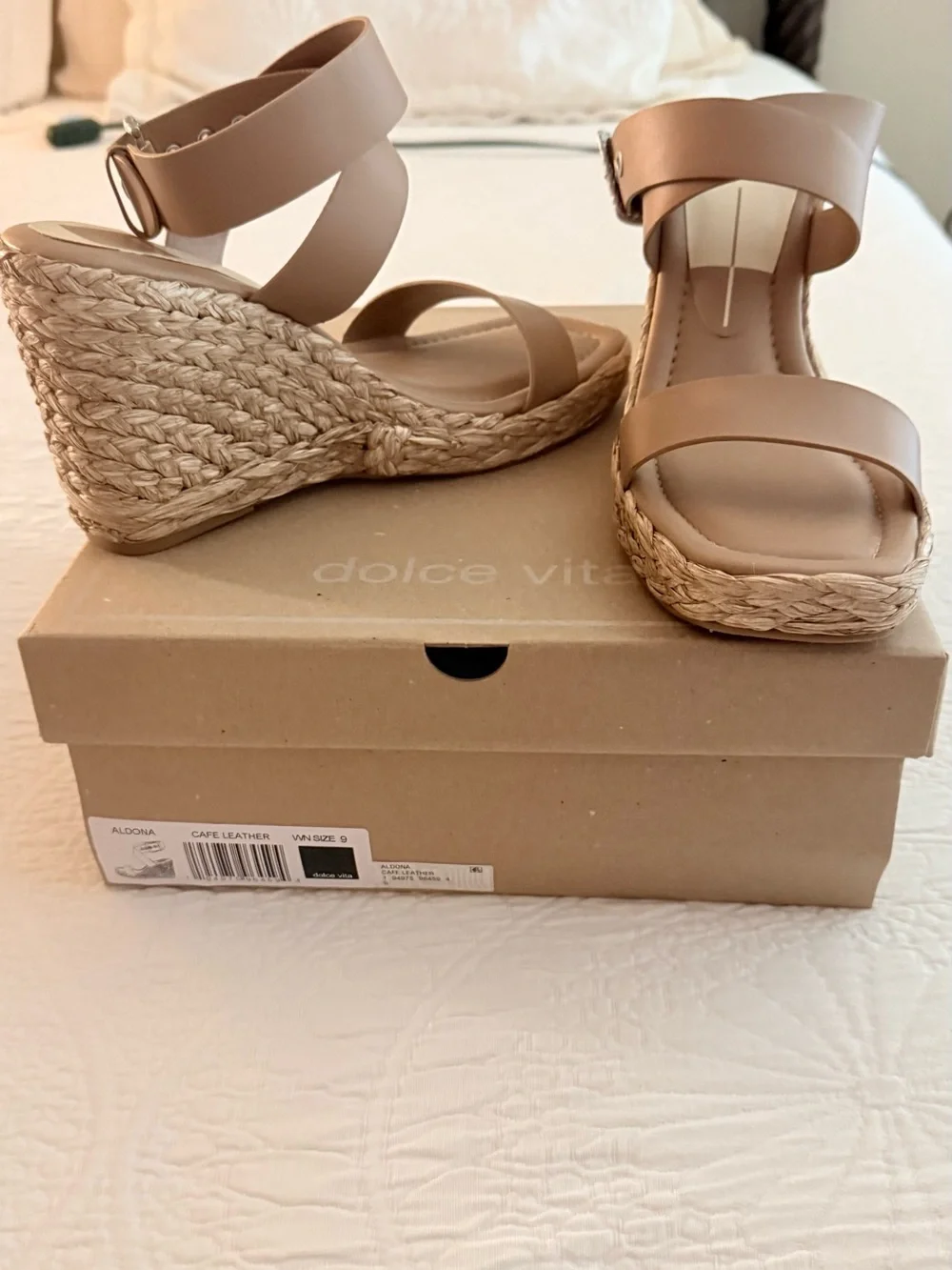 Dolce Vita Tan Braided Espadrille Wedge Sandals